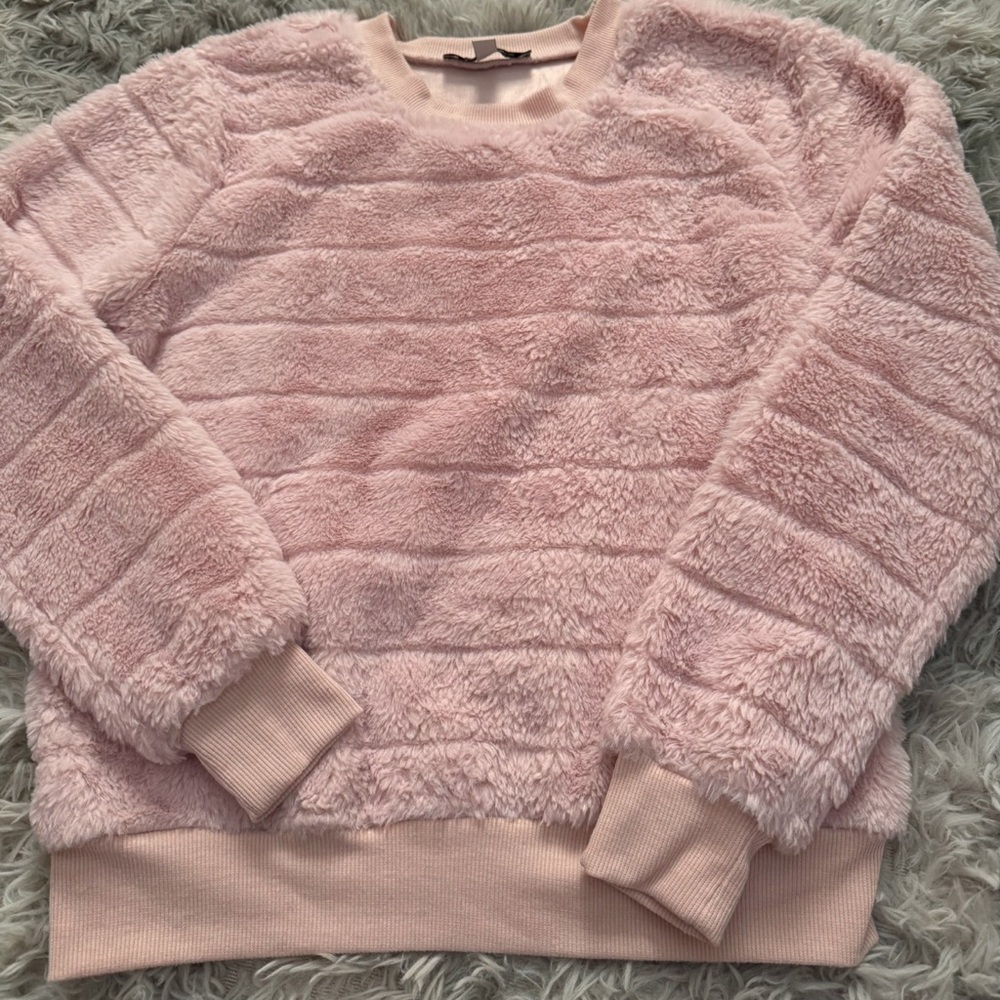 Women’s Pink Fuzzy Sweater
